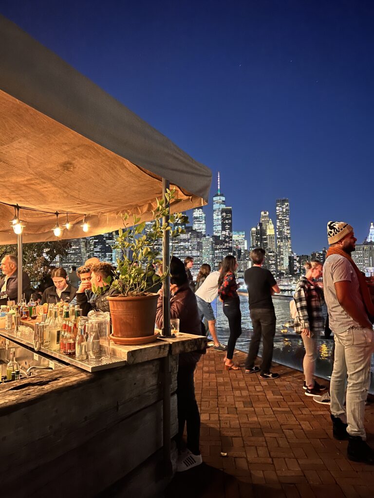 Vue sur la skyline depuis un rooftop